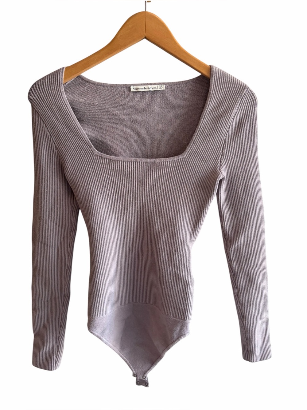 ABERCROMBIE & FITCH ribbed Square Neck Bodysuit Sweater